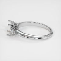 14K White Gold Three Stone Ring Setting Image