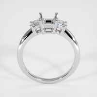 14K White Gold Three Stone Ring Setting Image