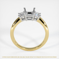 14K White & Yellow Three Stone Ring Setting Image