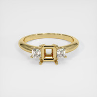 14K Yellow Gold Three Stone Ring Setting Image