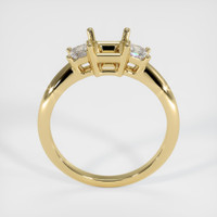 14K Yellow Gold Three Stone Ring Setting Image
