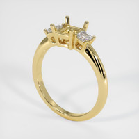 18K Yellow Gold Three Stone Ring Setting Video