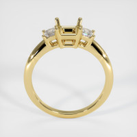 18K Yellow Gold Three Stone Ring Setting Image