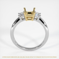 14K Yellow & White Three Stone Ring Setting Image
