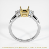 18K Yellow & White Three Stone Ring Setting Image