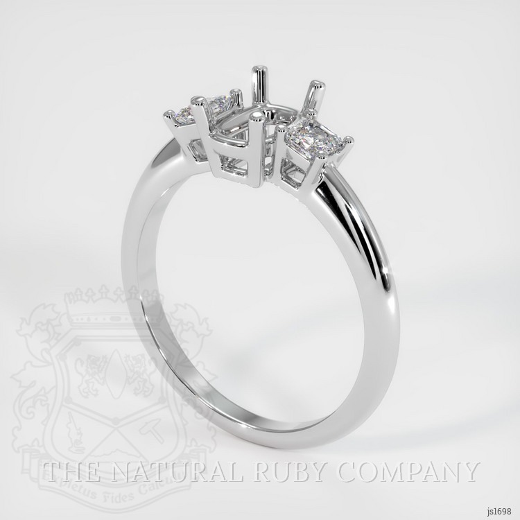 Platinum 950 Three Stone Ring Setting
