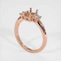 14K Rose Gold Three Stone Ring Setting Video