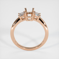 18K Rose Gold Three Stone Ring Setting Image
