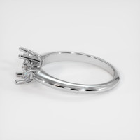 14K White Gold Three Stone Ring Setting Image