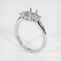 18K White Gold Three Stone Ring Setting Video