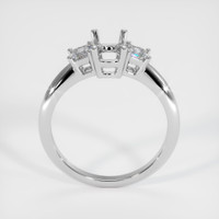 18K White Gold Three Stone Ring Setting Image