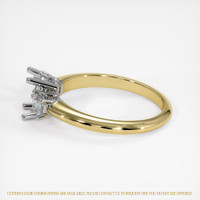 18K White & Yellow Three Stone Ring Setting Image