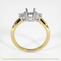 18K White & Yellow Three Stone Ring Setting Image