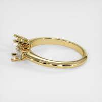 10K Yellow Gold Three Stone Ring Setting Image
