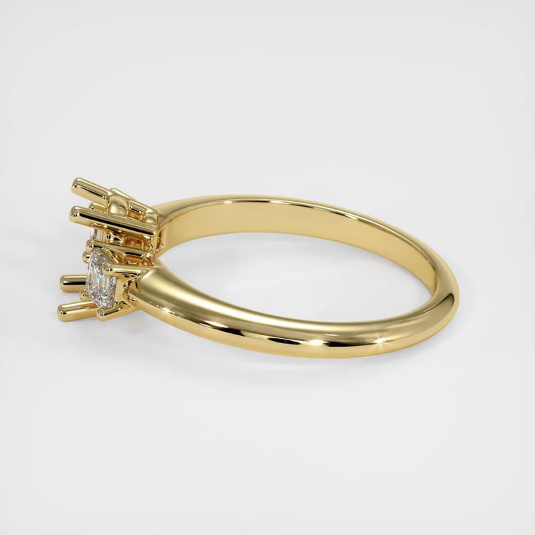 10K Yellow Gold Three Stone Ring Setting