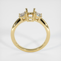 10K Yellow Gold Three Stone Ring Setting Image