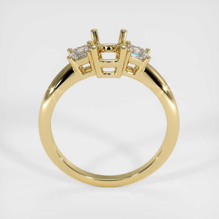 10K Yellow Gold Three Stone Ring Setting