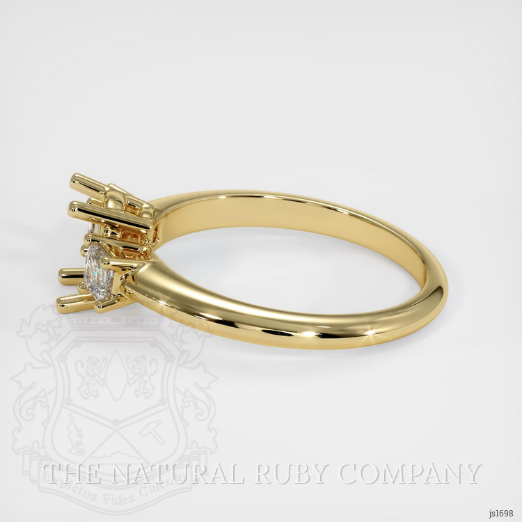 14K Yellow Gold Three Stone Ring Setting