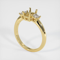 18K Yellow Gold Three Stone Ring Setting Video
