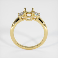 18K Yellow Gold Three Stone Ring Setting Image