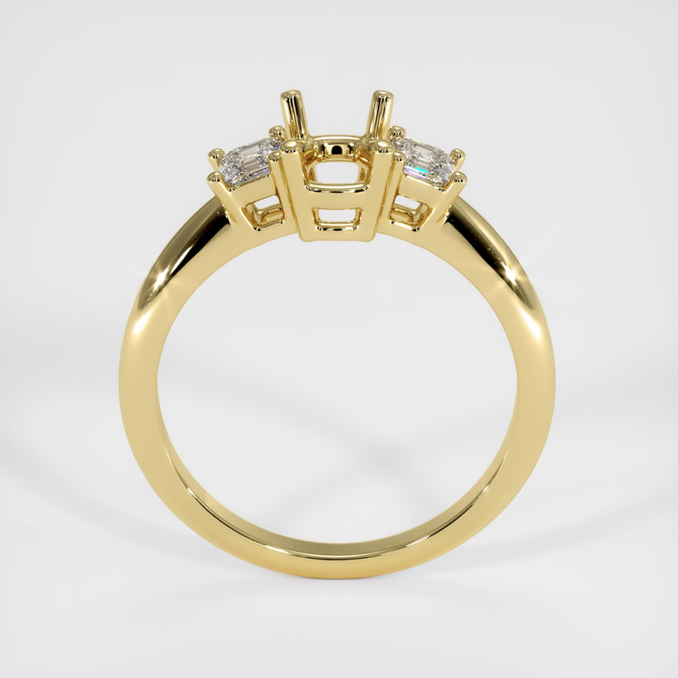 18K Yellow Gold Three Stone Ring Setting