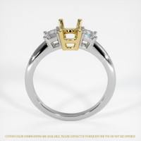 18K Yellow & White Three Stone Ring Setting Image