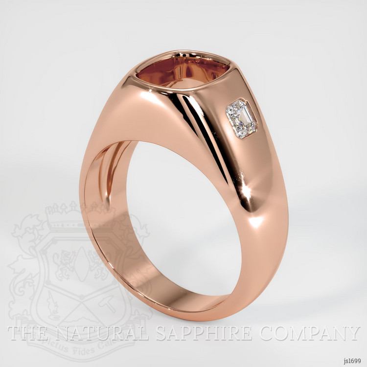 14K Rose Gold Men's Ring Setting