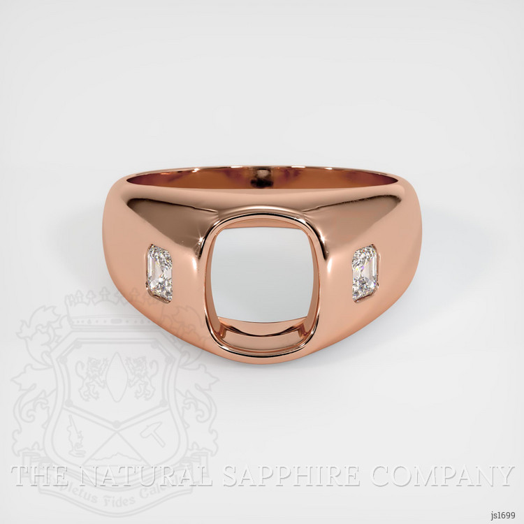 14K Rose Gold Men's Ring Setting