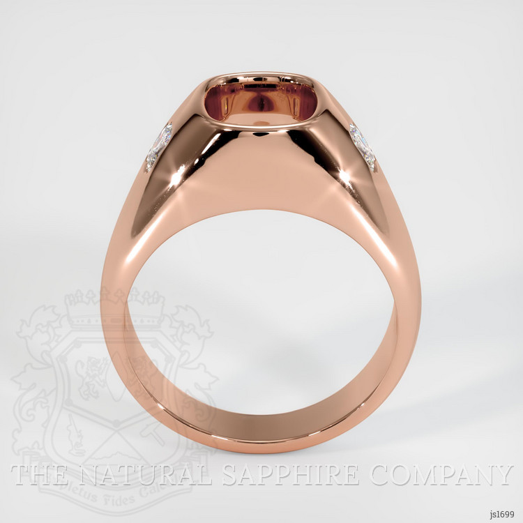 14K Rose Gold Men's Ring Setting