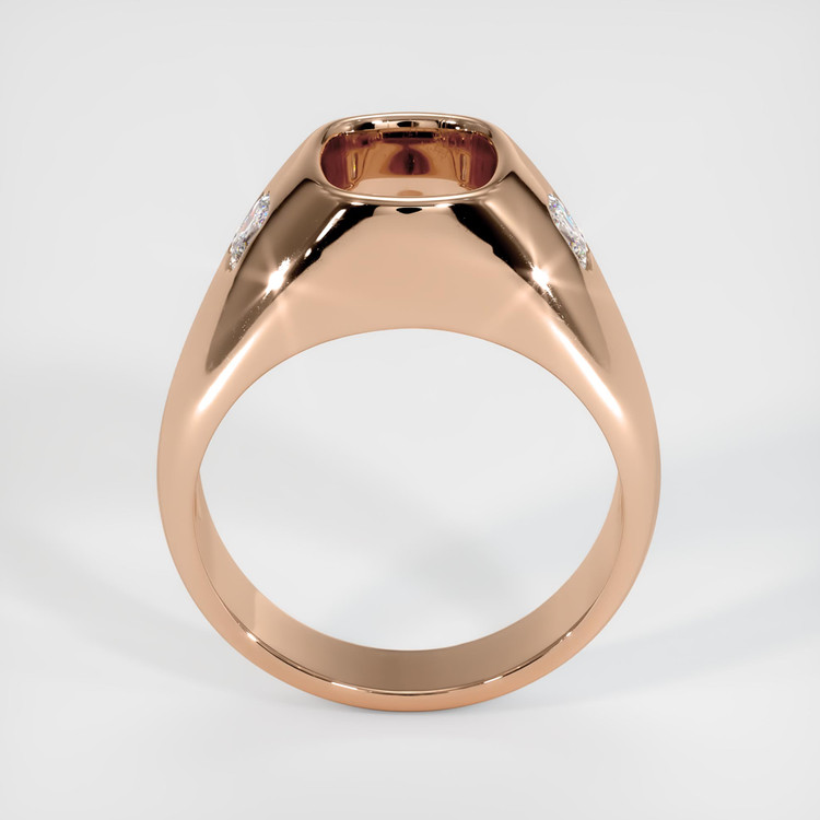 18K Rose Gold Men's Ring Setting