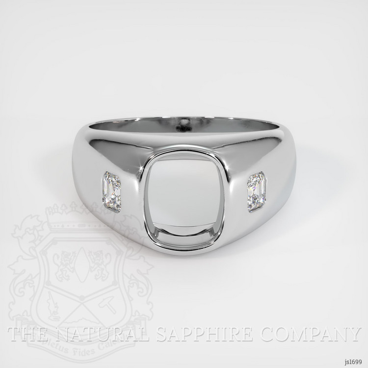 14K White Gold Men's Ring Setting