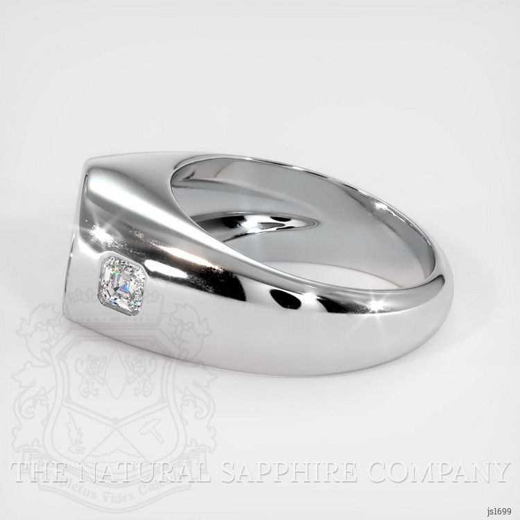 14K White Gold Men's Ring Setting