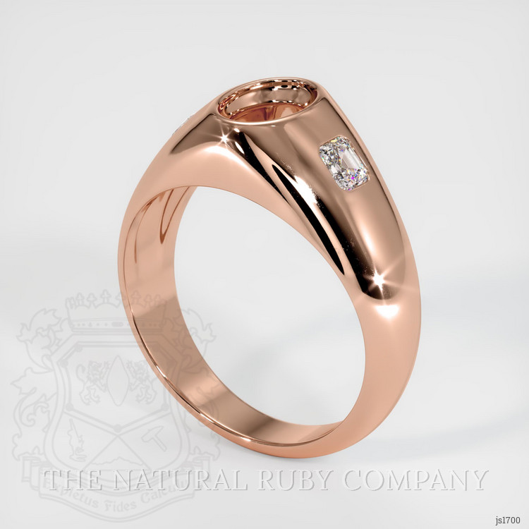 14K Rose Gold Men's Ring Setting