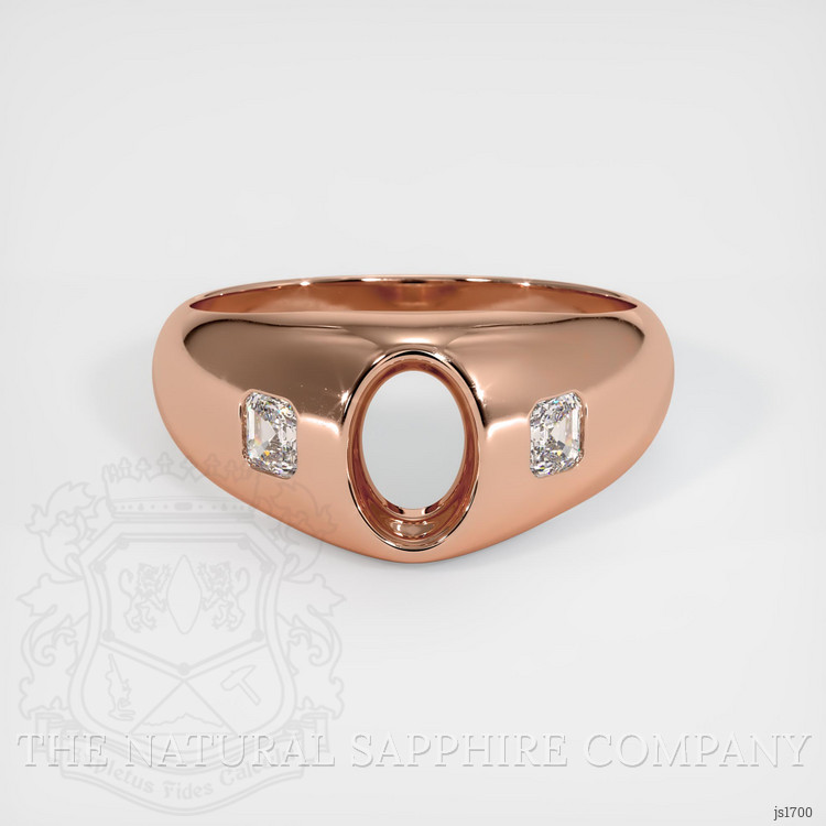 14K Rose Gold Men's Ring Setting