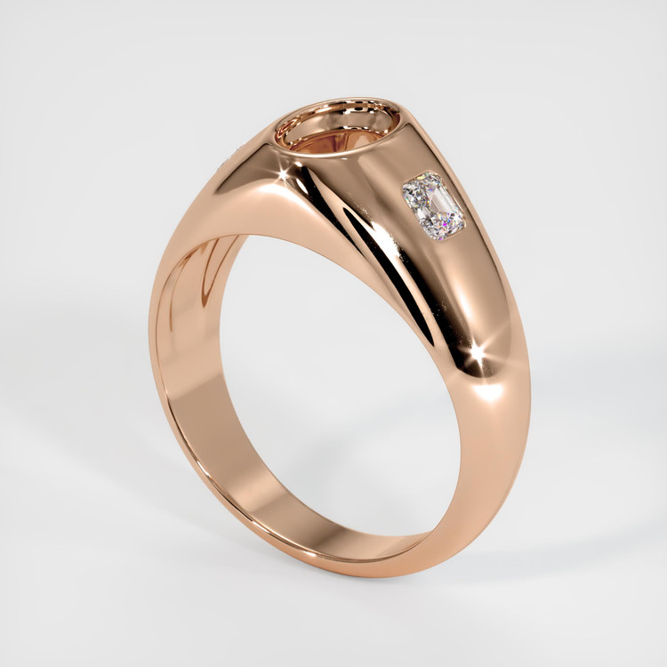 18K Rose Gold Men's Ring Setting