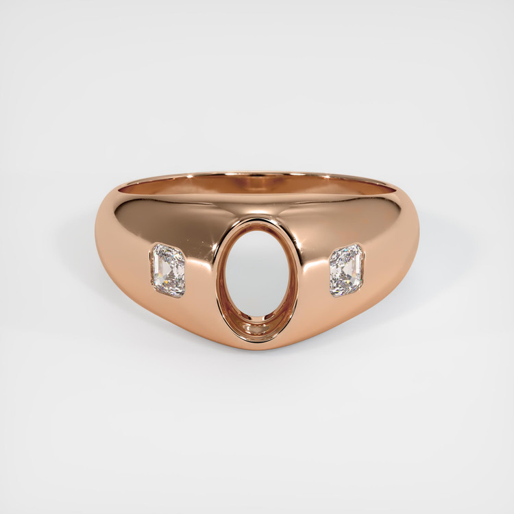 18K Rose Gold Men's Ring Setting