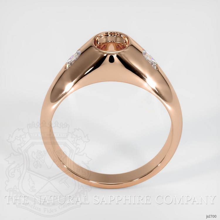 18K Rose Gold Men's Ring Setting