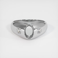 10K White Gold Men's Ring Setting Image