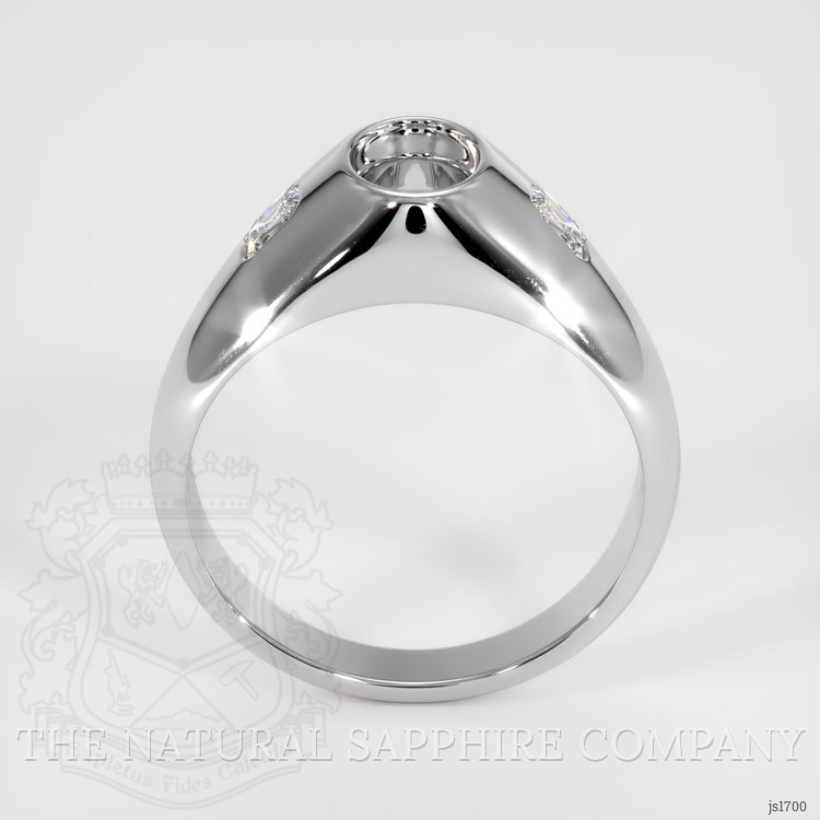 14K White Gold Men's Ring Setting