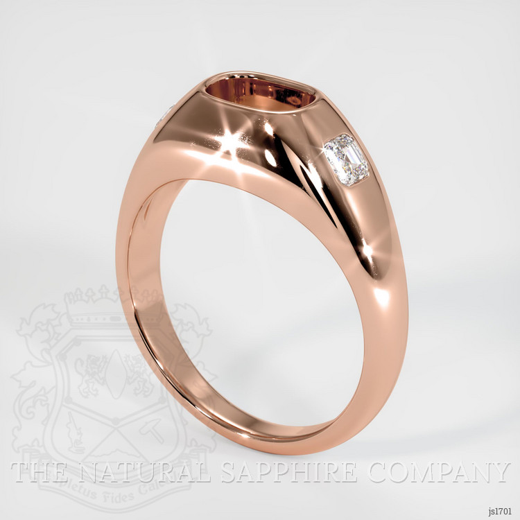 14K Rose Gold Men's Ring Setting