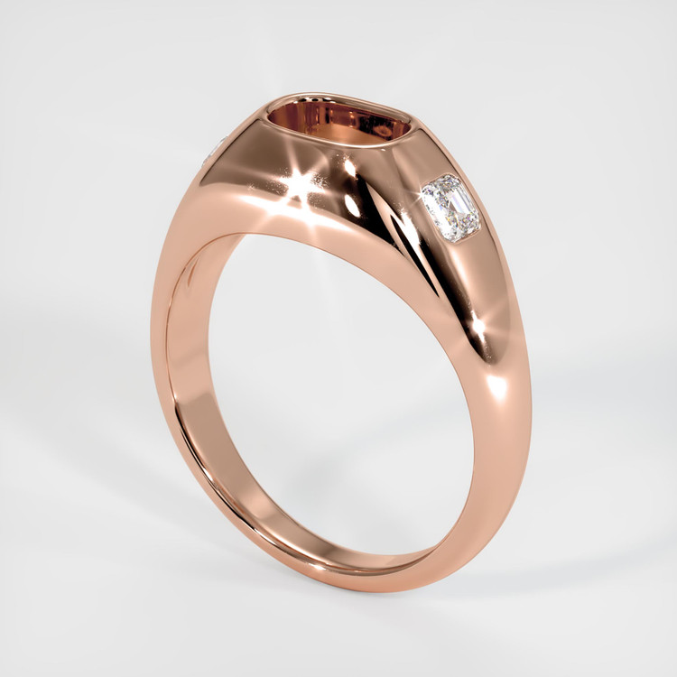 14K Rose Gold Men's Ring Setting