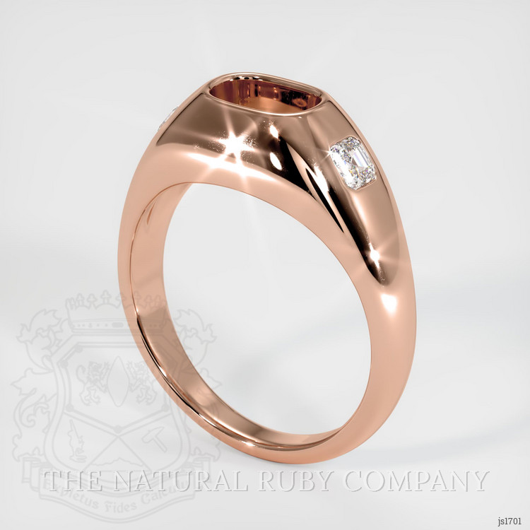 14K Rose Gold Men's Ring Setting