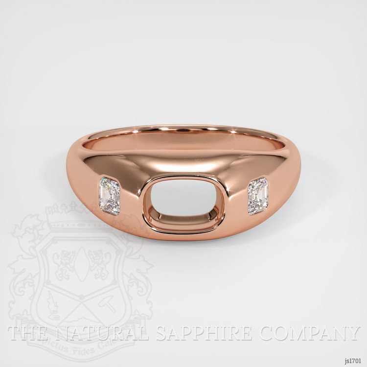 14K Rose Gold Men's Ring Setting