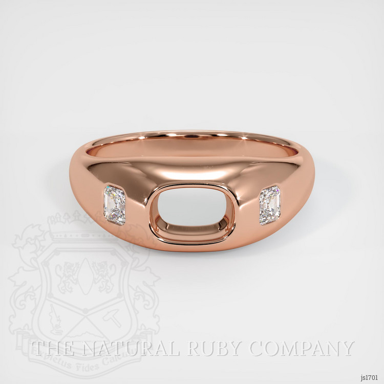 14K Rose Gold Men's Ring Setting