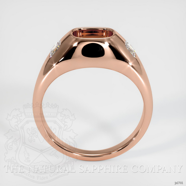 14K Rose Gold Men's Ring Setting