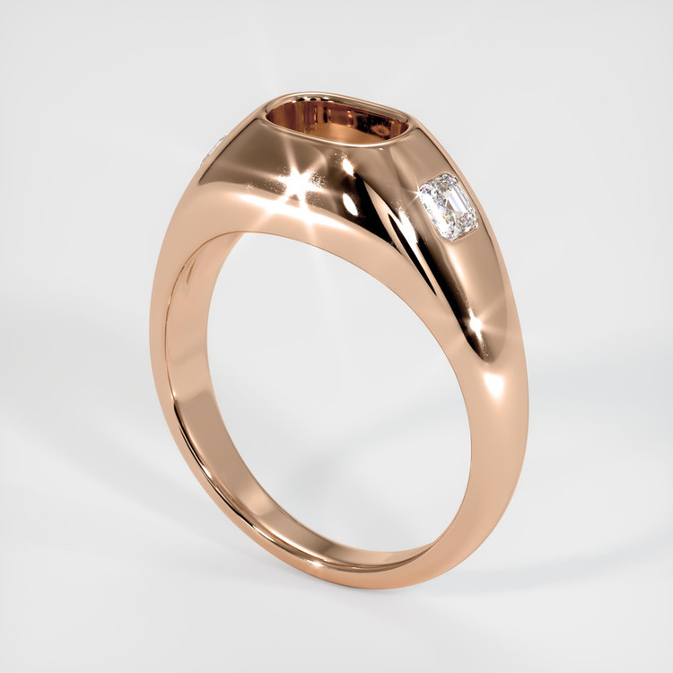 18K Rose Gold Men's Ring Setting