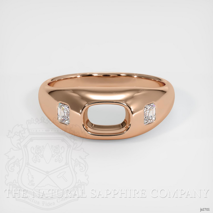 18K Rose Gold Men's Ring Setting