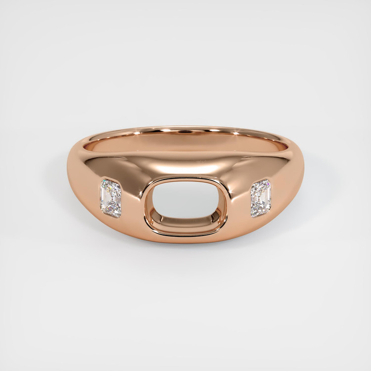 18K Rose Gold Men's Ring Setting