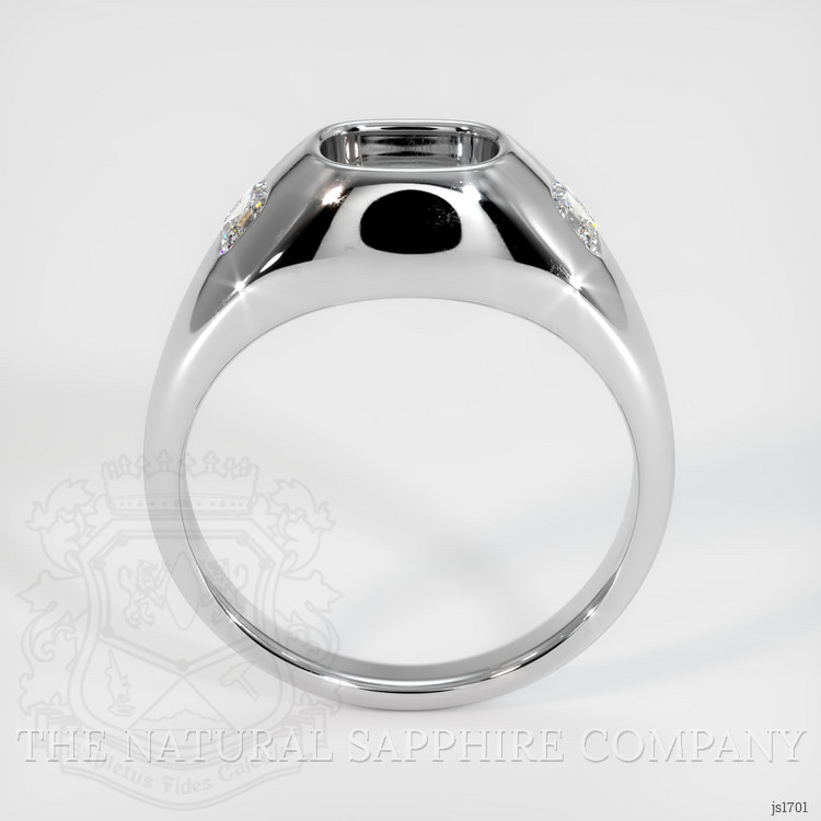 10K White Gold Men's Ring Setting