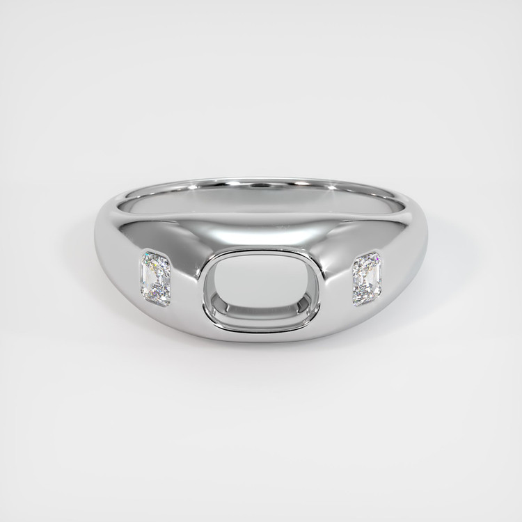 14K White Gold Men's Ring Setting